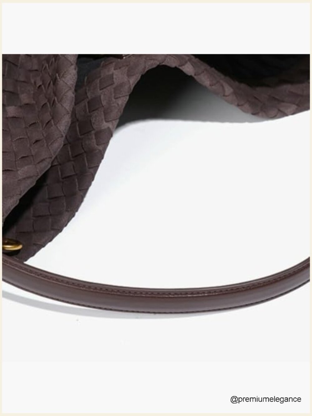 Women's Woven Suede Slouchy Tote Hobo Bag Shoulder Purse - Picture 6 of 7